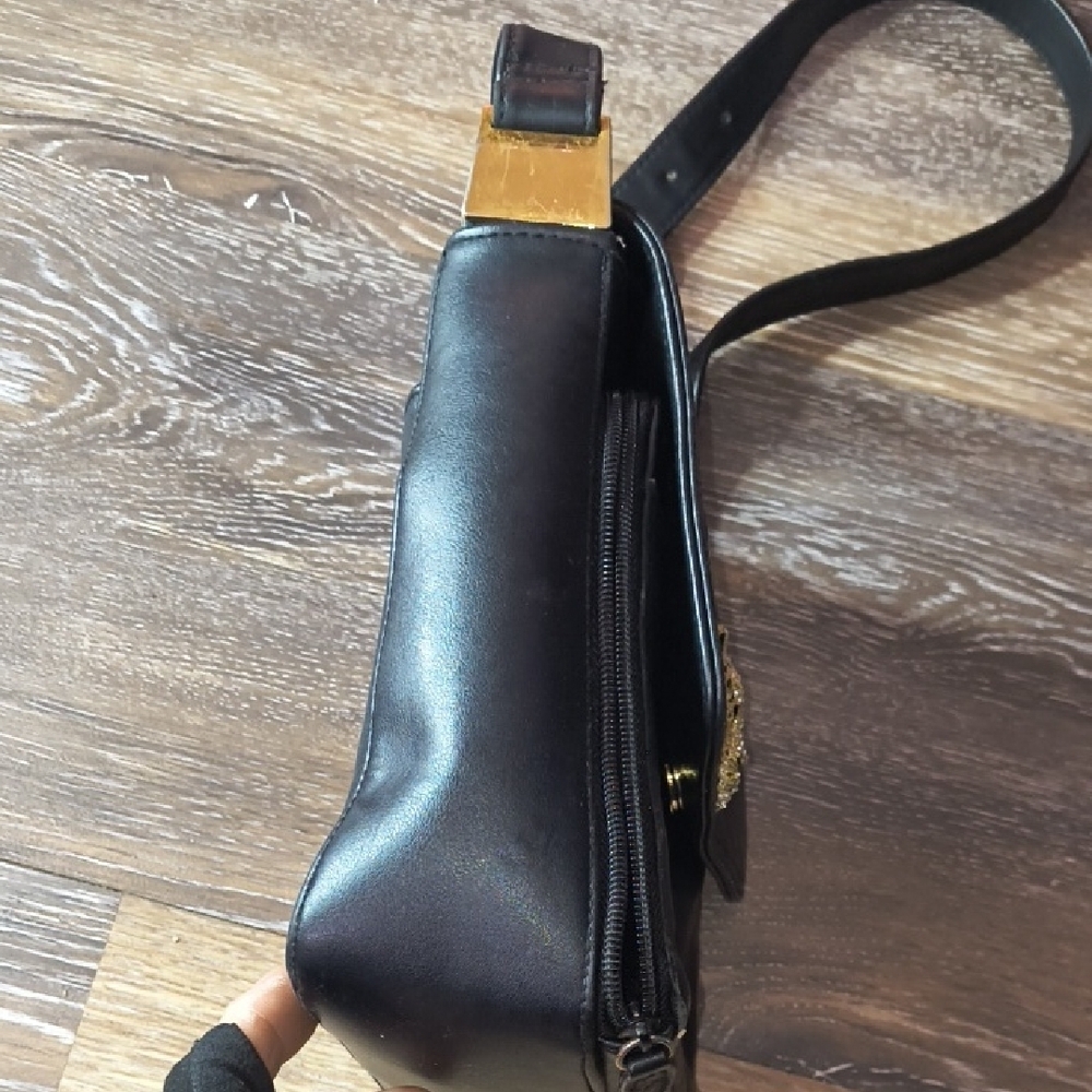 Black and Gold Crossbody Bag Handmade - Picture 10 of 14